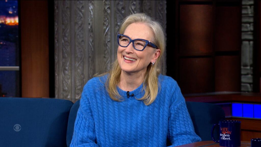 Meryl Streep da Stephen Colbert (fonte: Youtube)