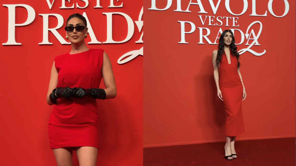 Giulia Salemi e Cecilia Rodriguez alla premiere de Il diavolo veste Prada 2