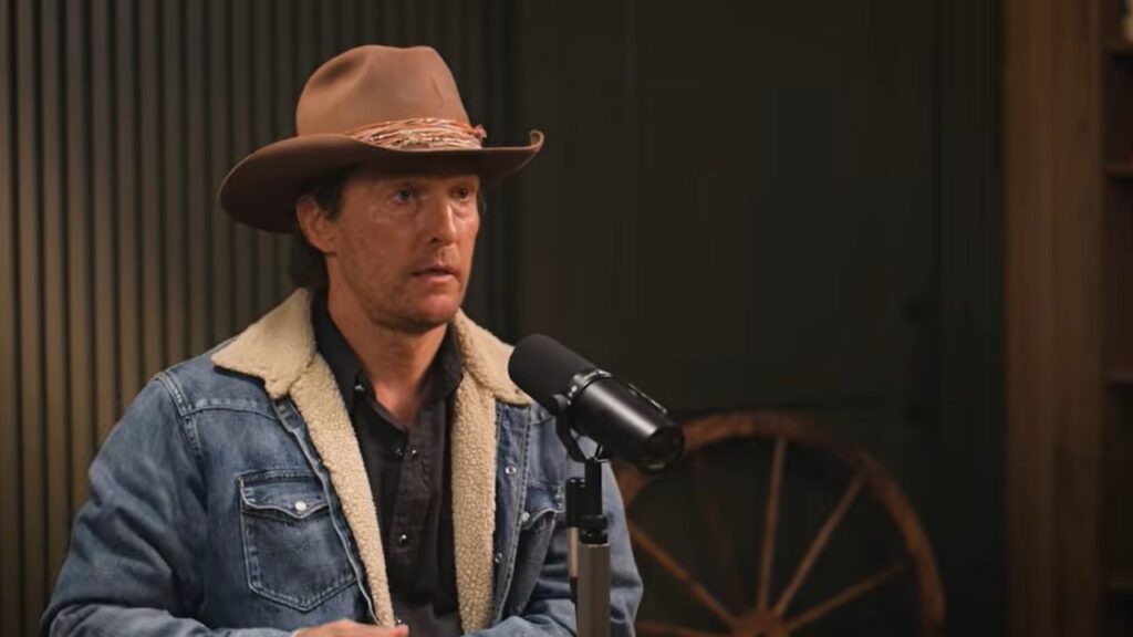 Matthew McConaughey e Blake Mycoskie durante l'intervista in No Magic Pill