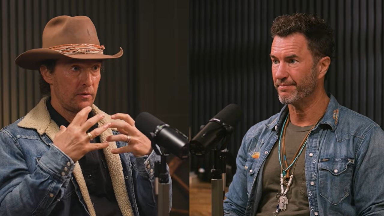 Matthew McConaughey e Blake Mycoskie durante l'intervista in No Magic Pill