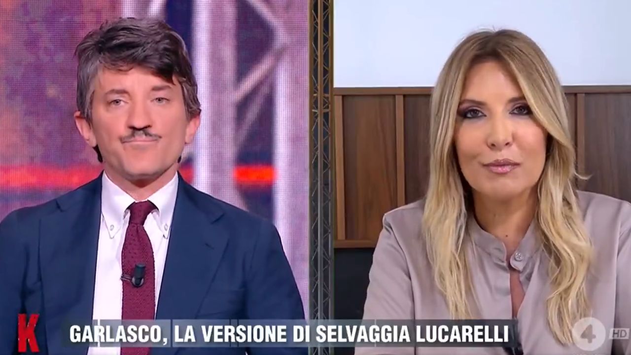 Tommaso Labate e Selvaggia Lucarelli durante Realpolitik su Rete 4