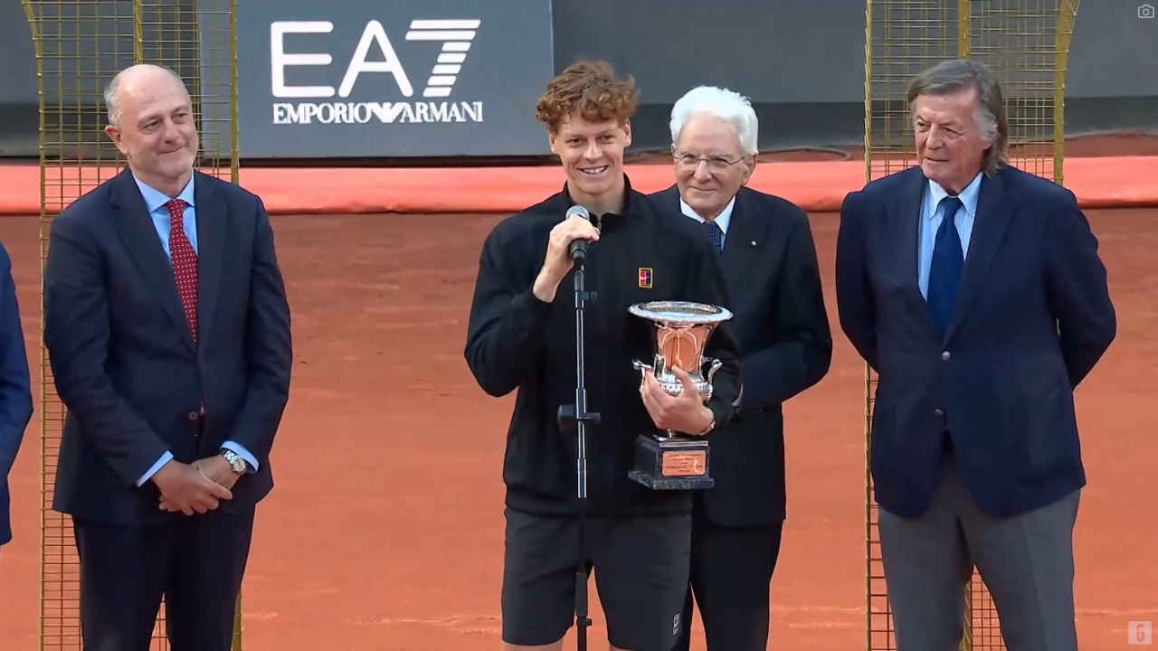 Jannik Sinner, Sergio Mattarella e Adriano Panatta