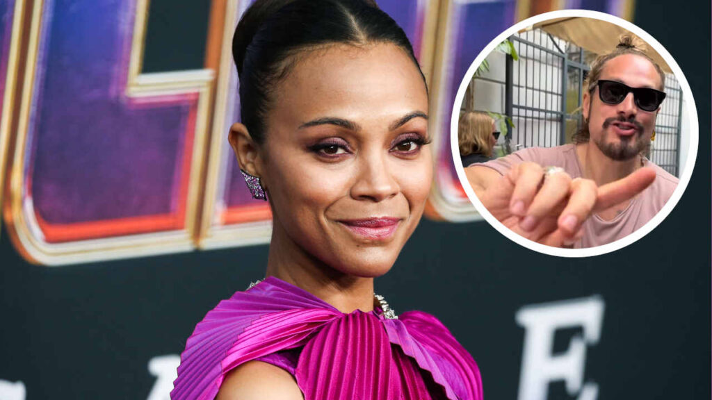 Zoe Saldana e il marito Marco Perego