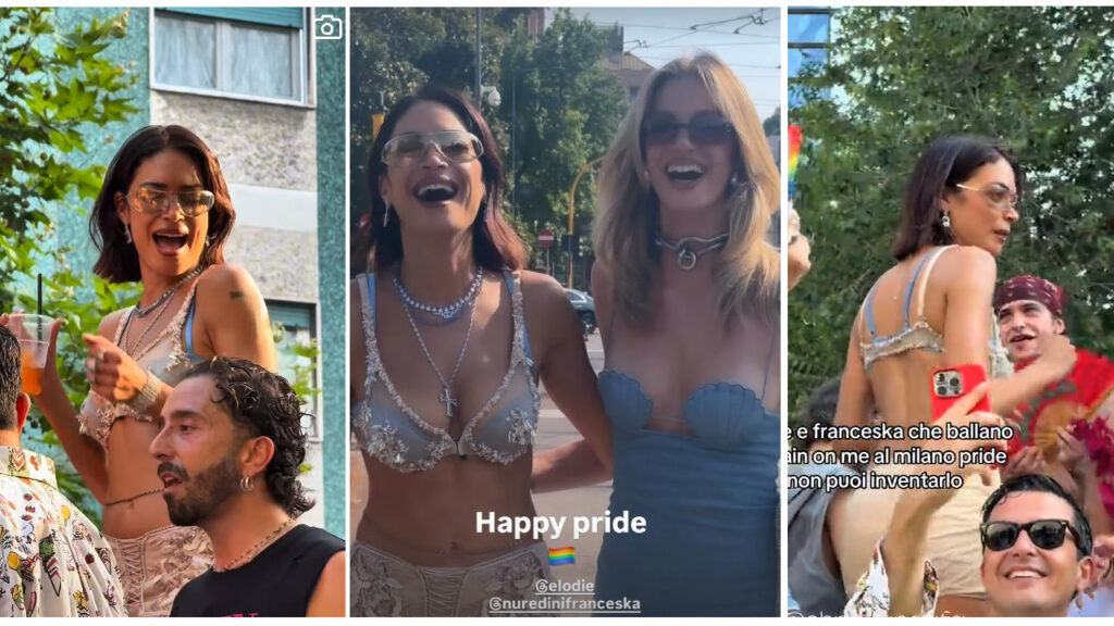 Elodie e Franceska Nuredini al Pride di Milano 2026