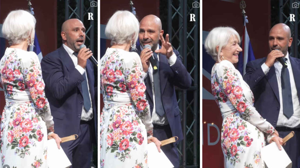 Checco Zalone e Helen Mirren al King’s Birthday Party
