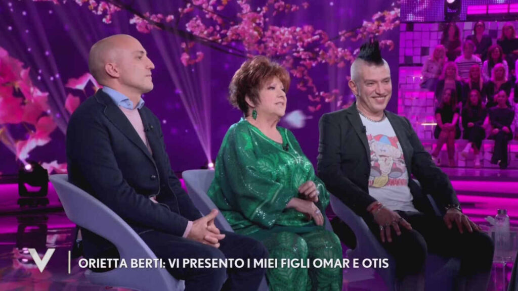 Orietta Berti con i figli Omar e Otis