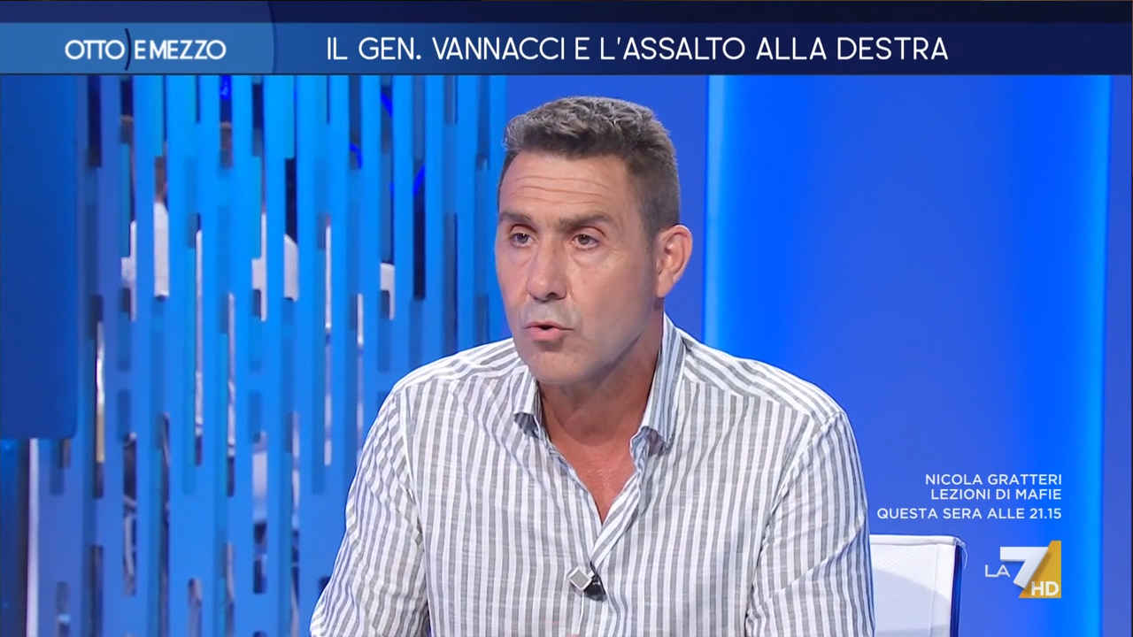 Il generale Roberto Vannacci a Otto e Mezzo