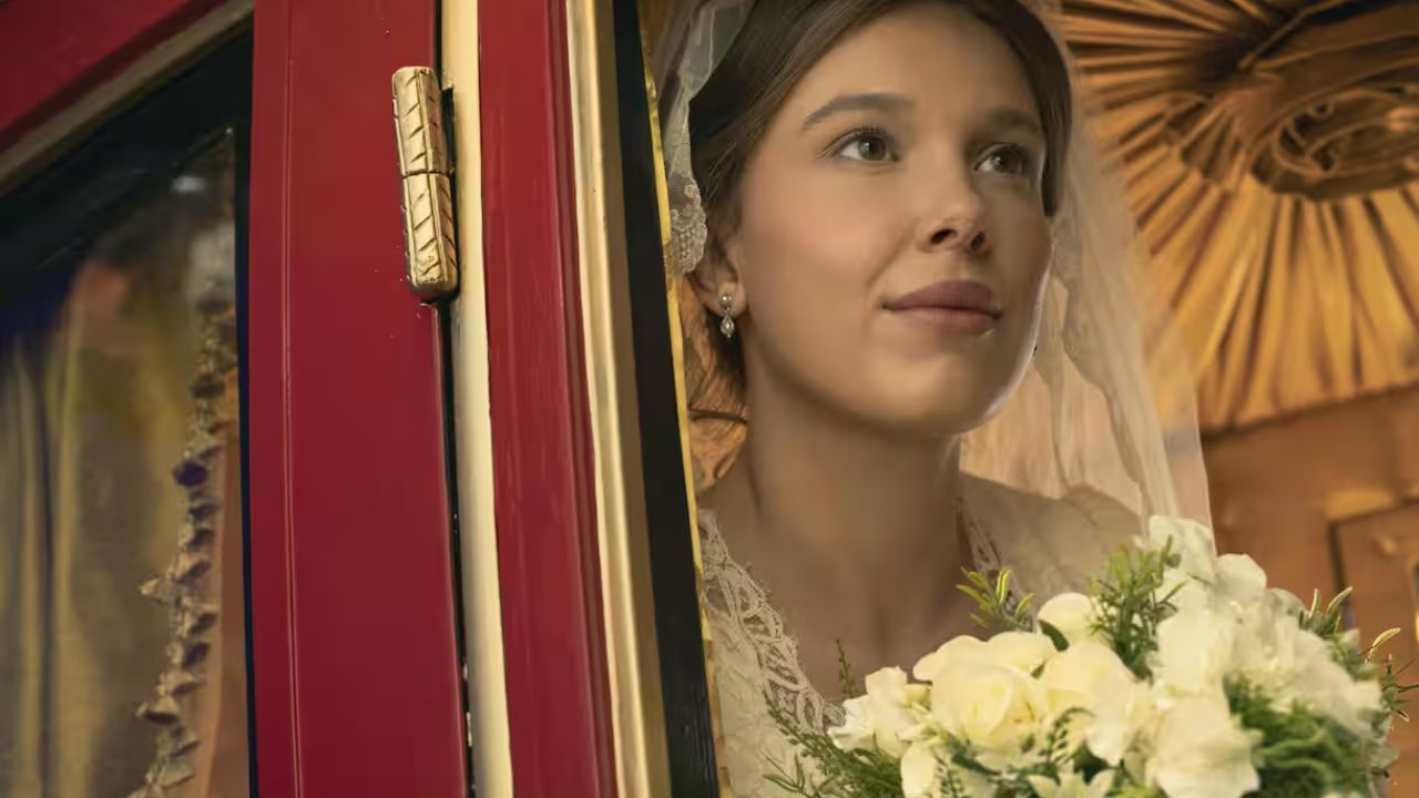 Una scena di Enola Holmes 3 (fonte: Netflix)