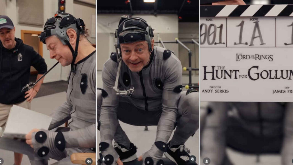 Andy Serkis sul set de Il Signore degli Anelli: Caccia a Gollum