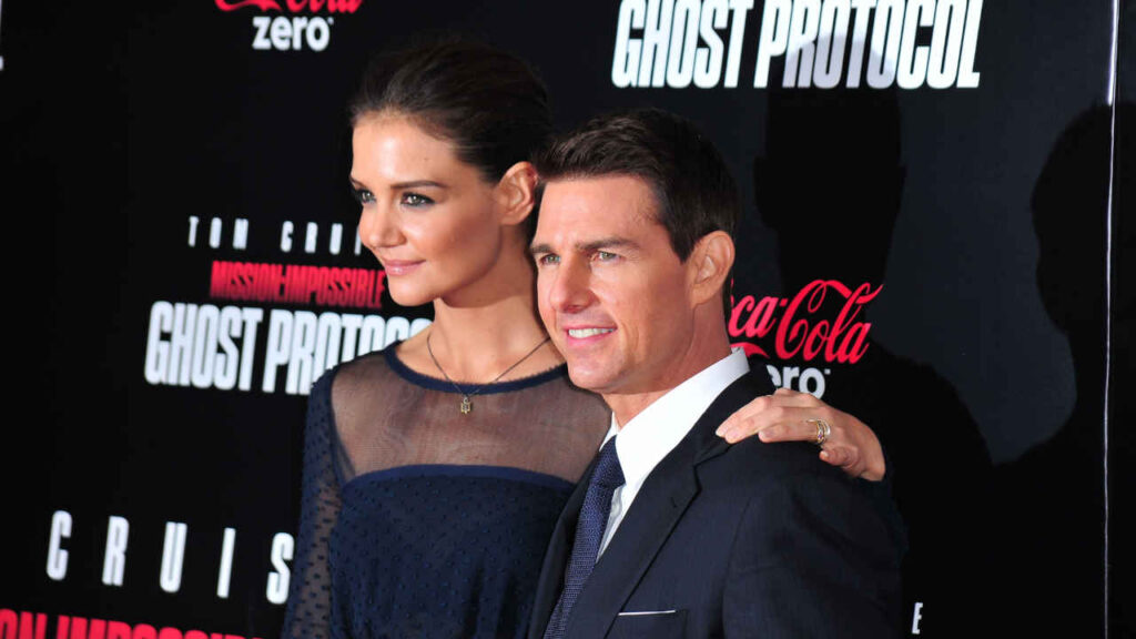 Katie Holmes e Tom Cruise alla premiere di Mission: Impossible - Protocollo fantasma, nel 2011
