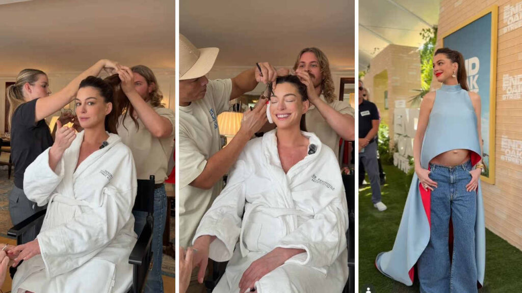 Anne Hathaway col pancione