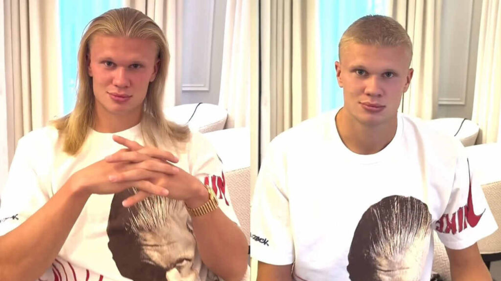 Erling Haaland si è tagliato i capelli: prima e dopo