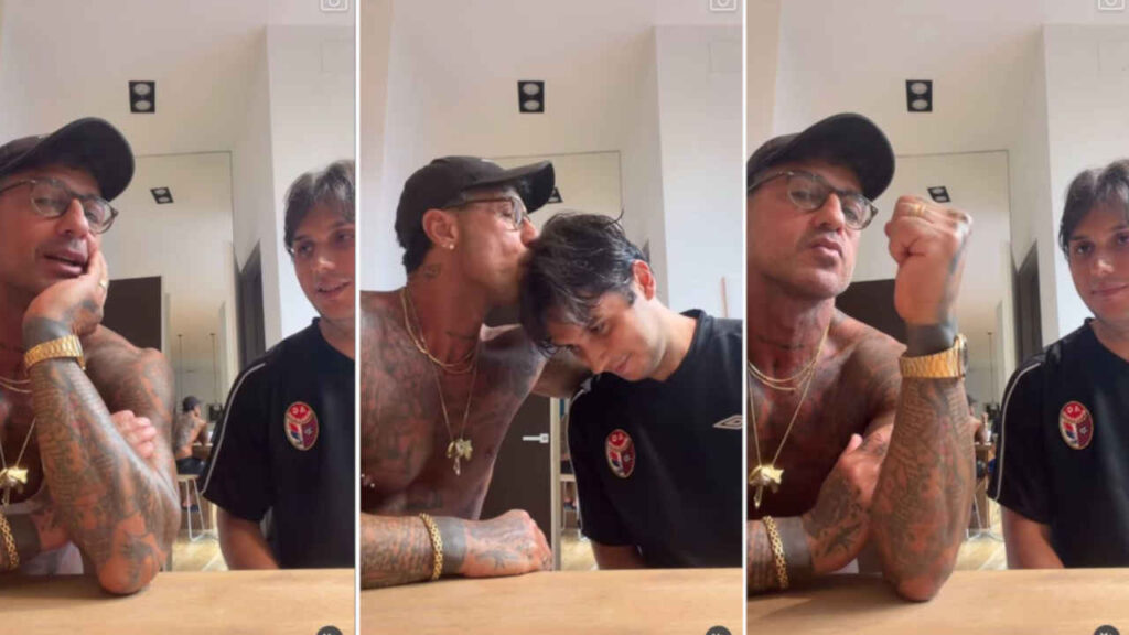 Fabrizio Corona e suo figlio Carlos