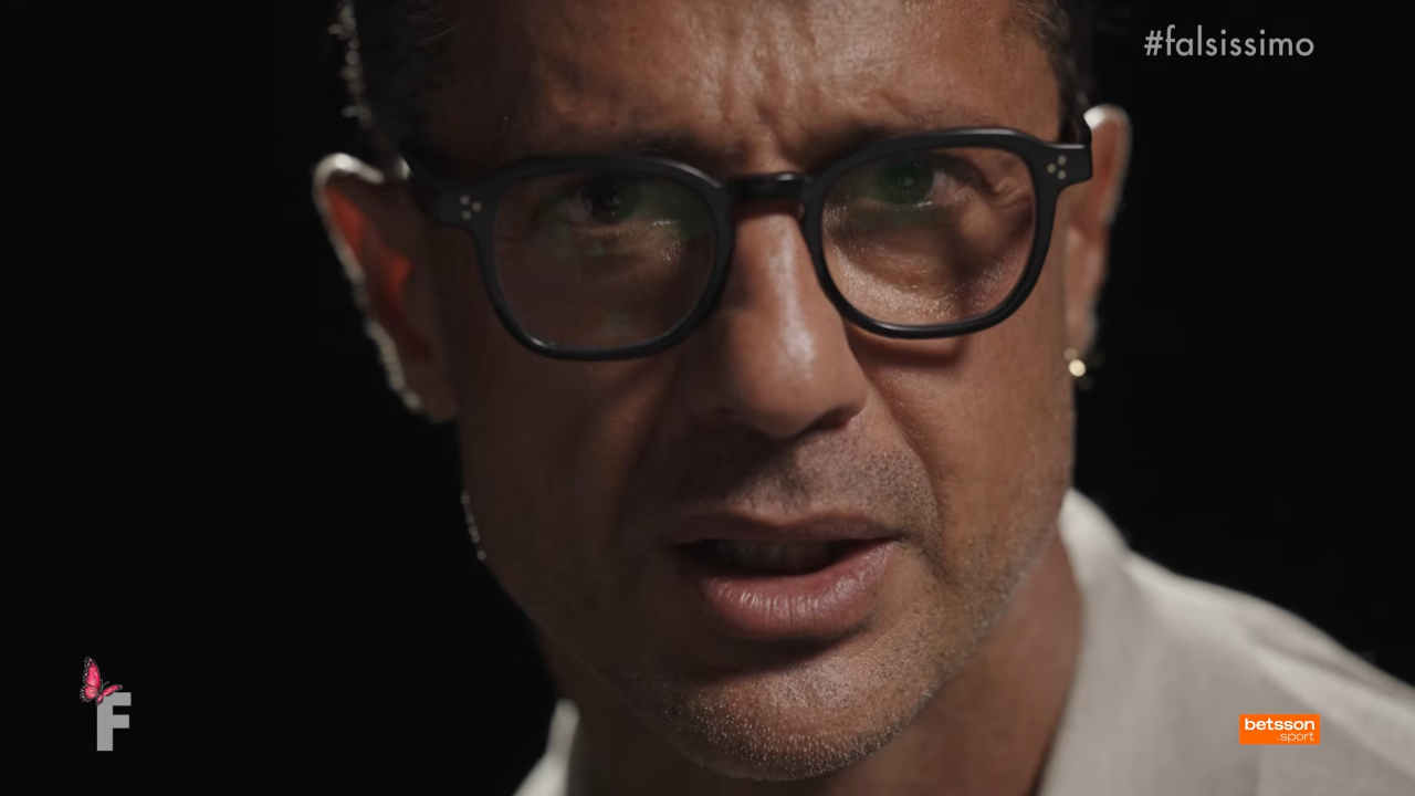 Fabrizio Corona nella puntata di Falsissimo su Belen