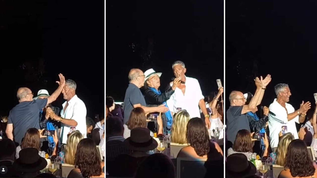 Fiorello, Al Bano e Carlo Verdone cantano a Santa Maria di Pula