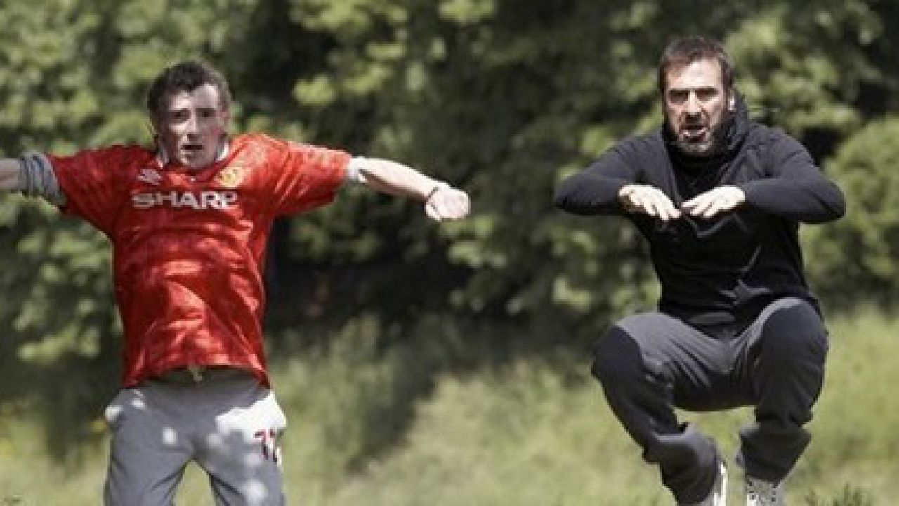 Una scena del film Il mio amico Eric con Cantona