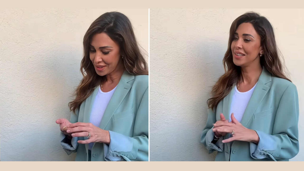 Belen Rodriguez fa una domanda a una suora