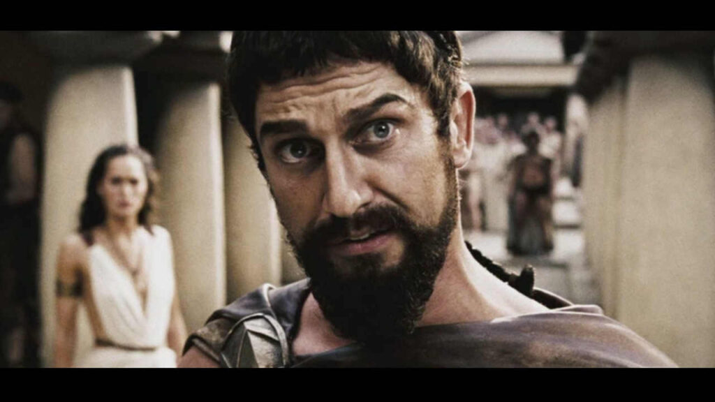 Gerard Butler nel film 300