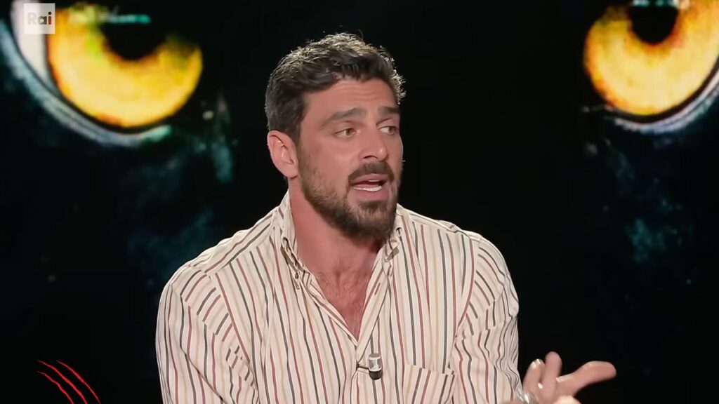 Michele Morrone a Belve (fonte: Rai)