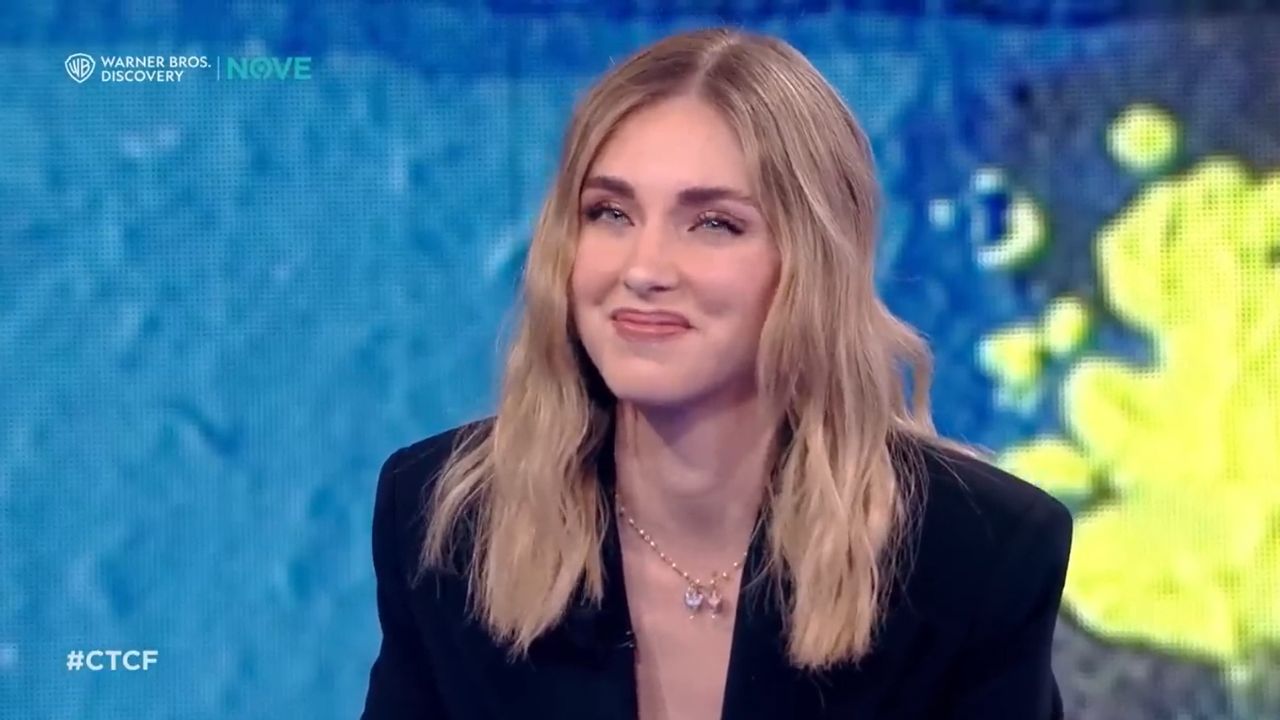 Chiara Ferragni durante un'intervista