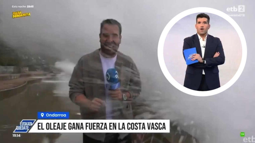 Sergio Ovejero travolto da un onda